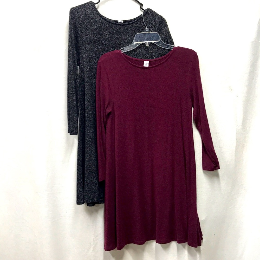 Two Old Navy Longsleeve Tunic Dresses